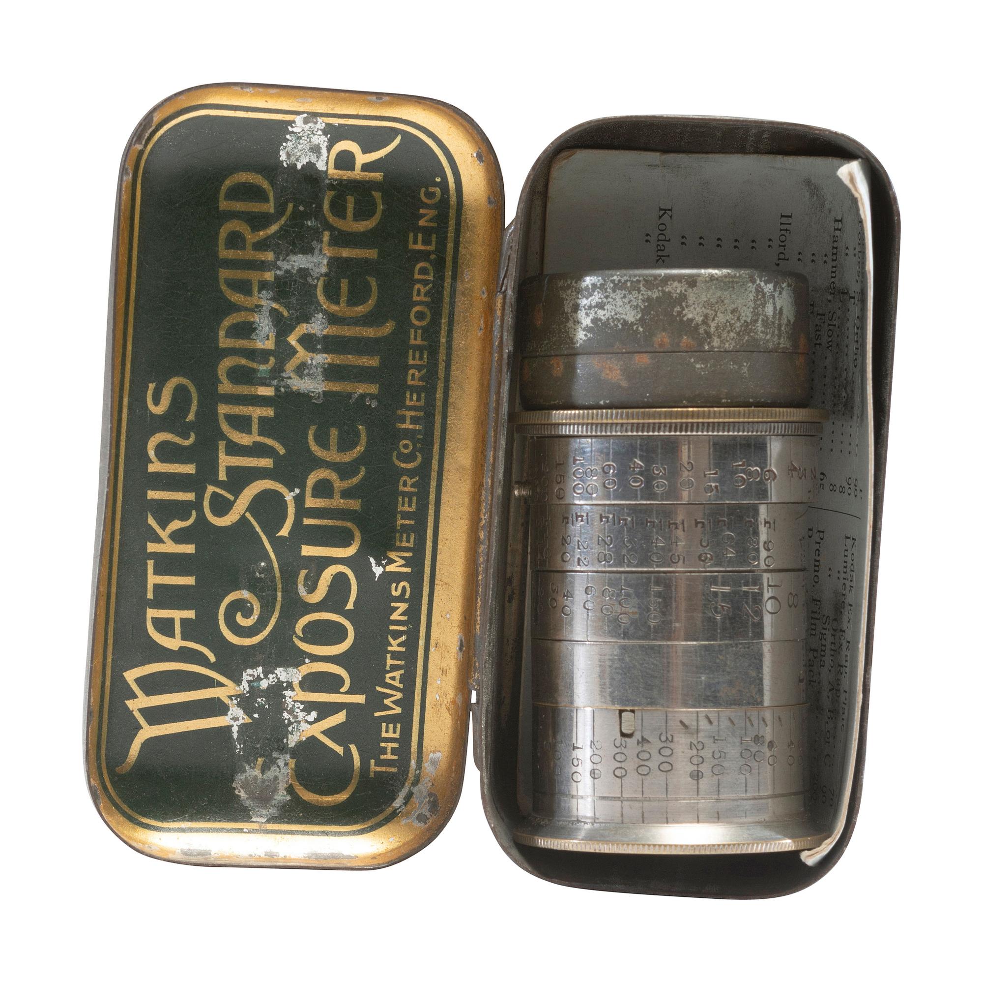 [EARLY PHOTOGRAPHY]. Pistol Flashmeter, Watkin's Standard Exposure Meter, and "Birdie."