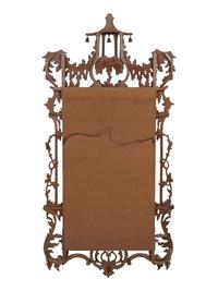 A 'Chinese Chippendale' Style Carved Mirror