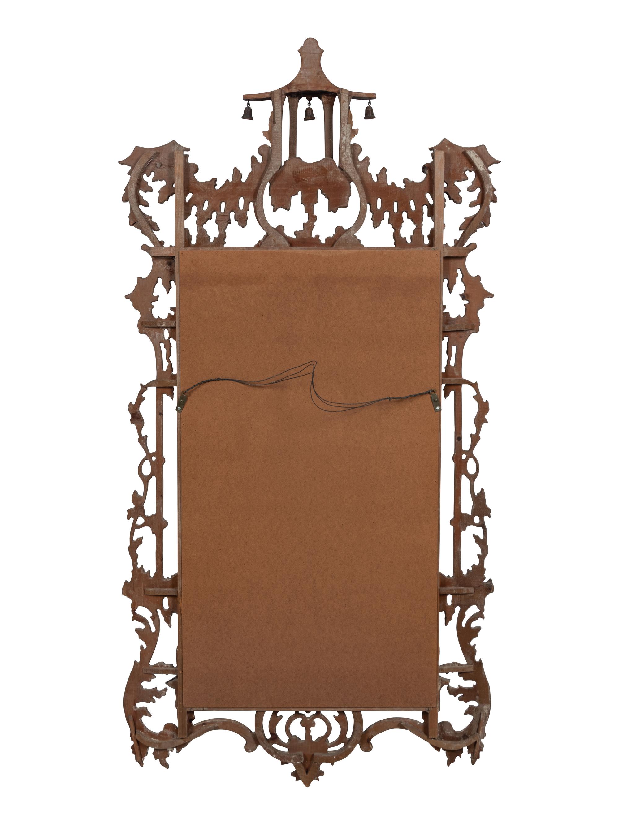 A 'Chinese Chippendale' Style Carved Mirror