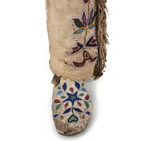 Apsáalooke (Crow) Beaded Hide Vest, Gauntlets, Pants, and Moccasins