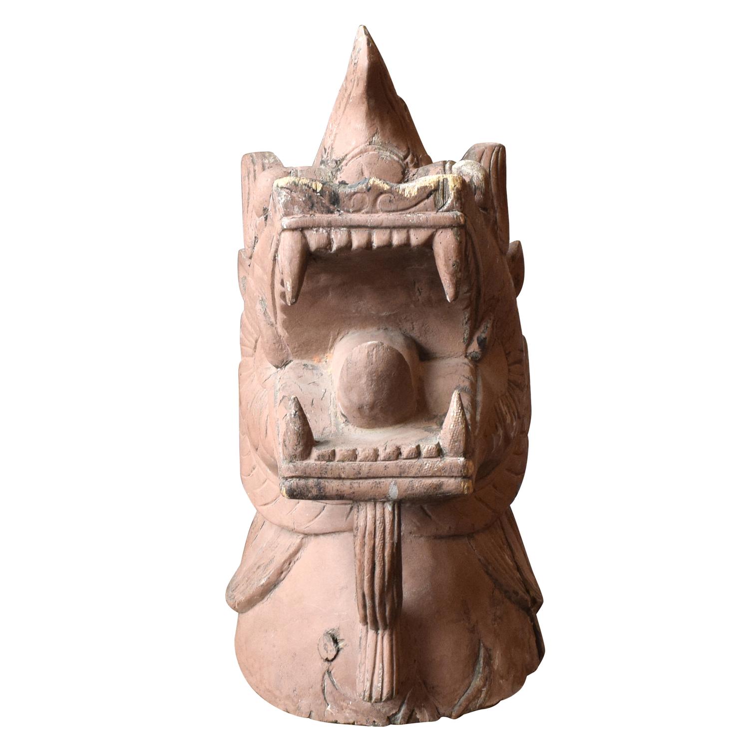 A Carved Wood Dragon Finial 8" W x 12" D x 18" H — Japan, 19th Century