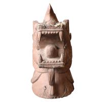 A Carved Wood Dragon Finial 8" W x 12" D x 18" H — Japan, 19th Century