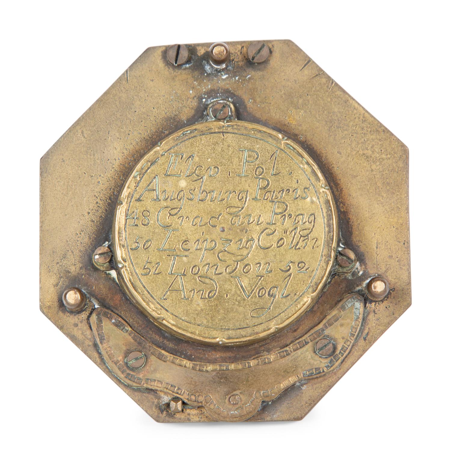 An English Brass Lantern Clock and A Sundial/Compass