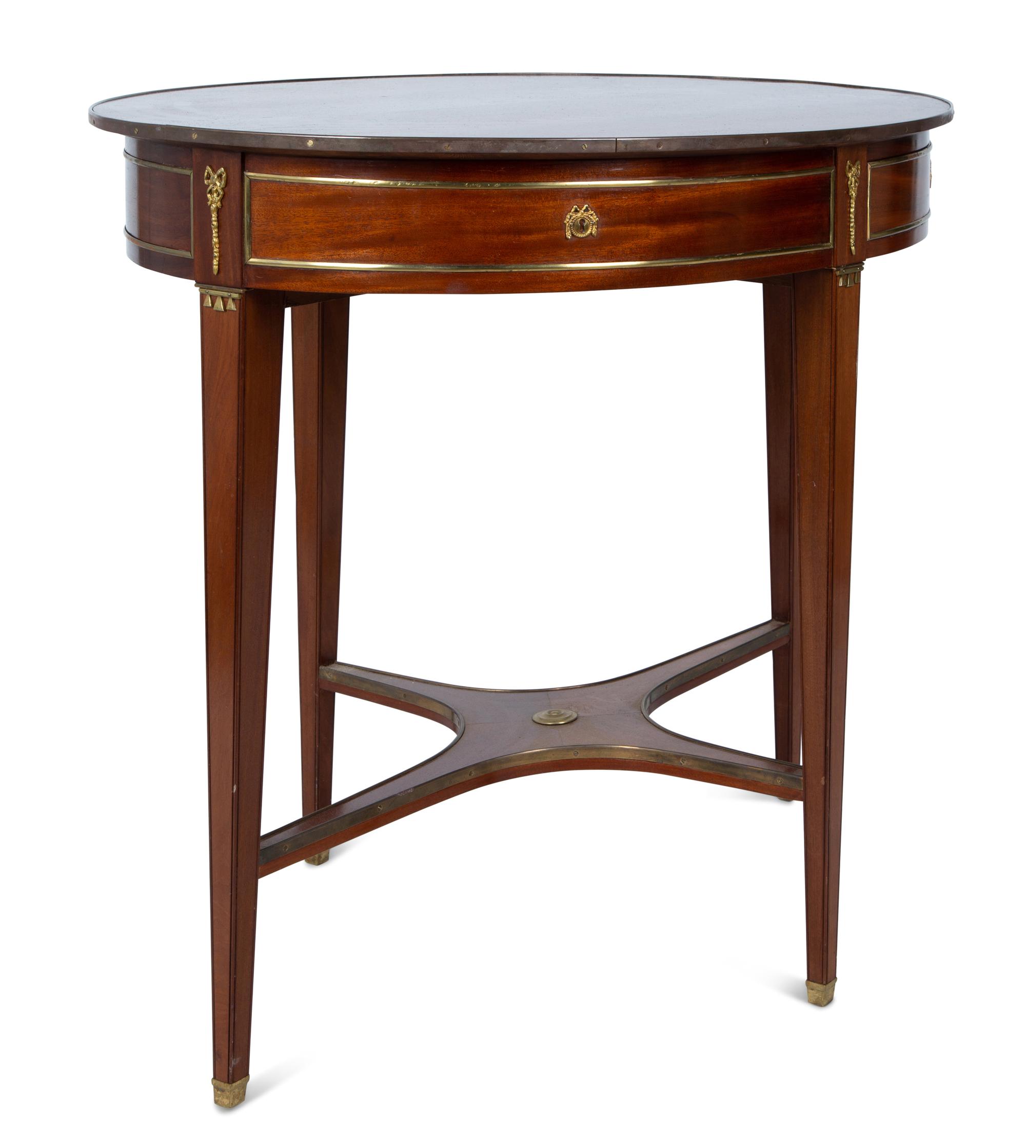 A Continental Neoclassical Bronze Mounted Mahogany Table — 20TH CENTURY