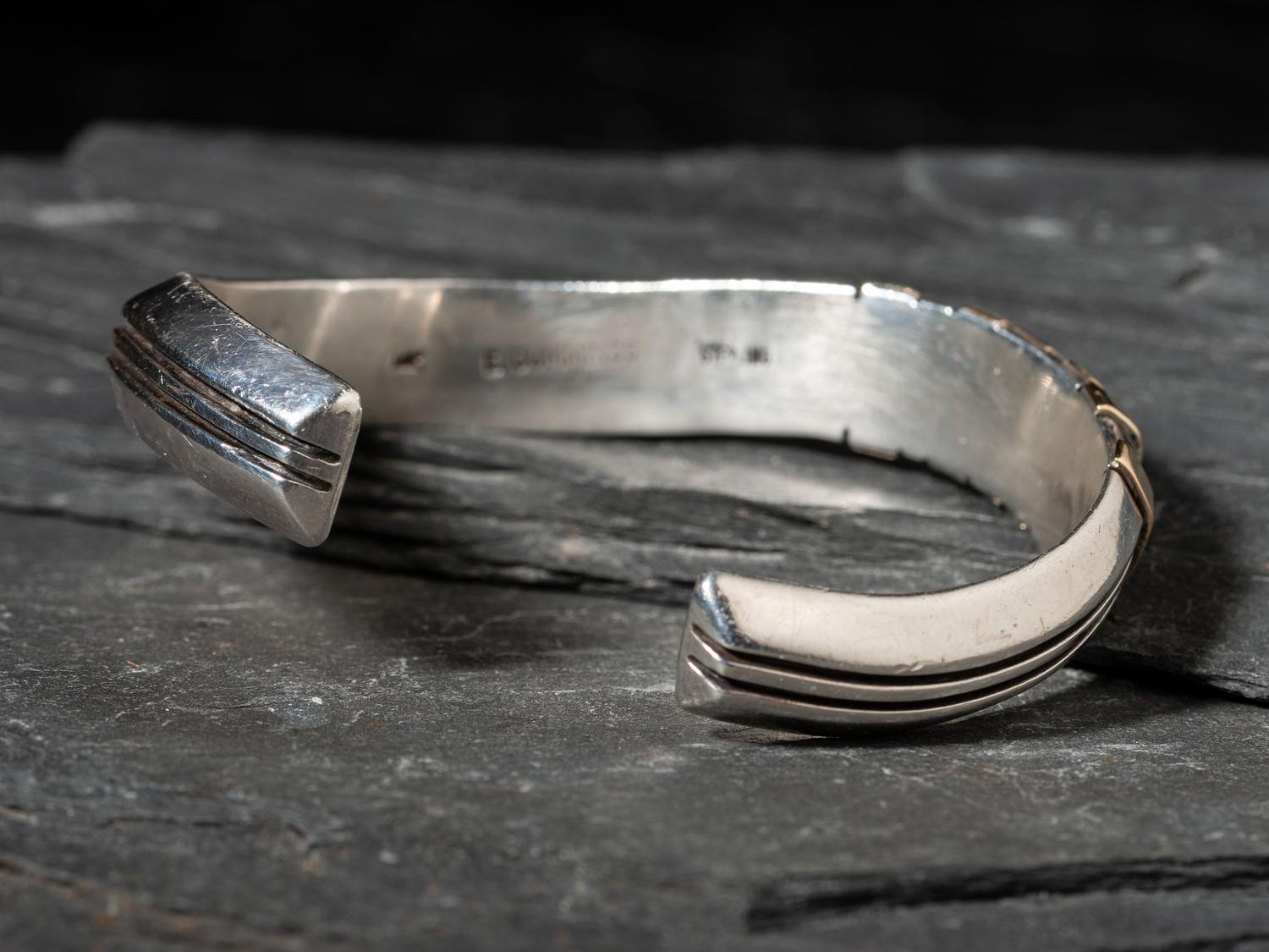 Sterling Silver and 14K Gold Cuff Bracelet