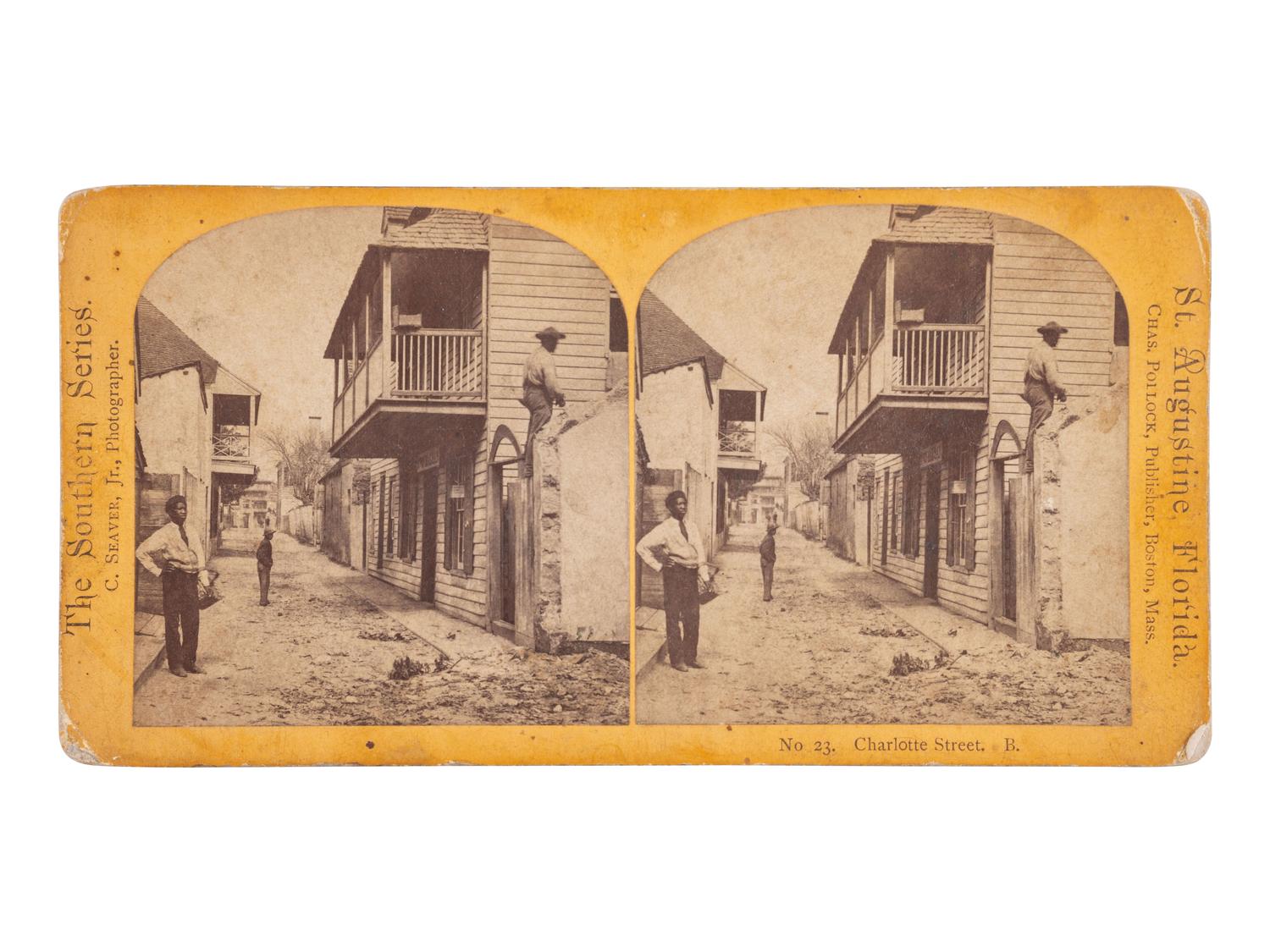 [AFRICAN AMERICANA]. 5 stereoviews, incl. examples with African American subjects.