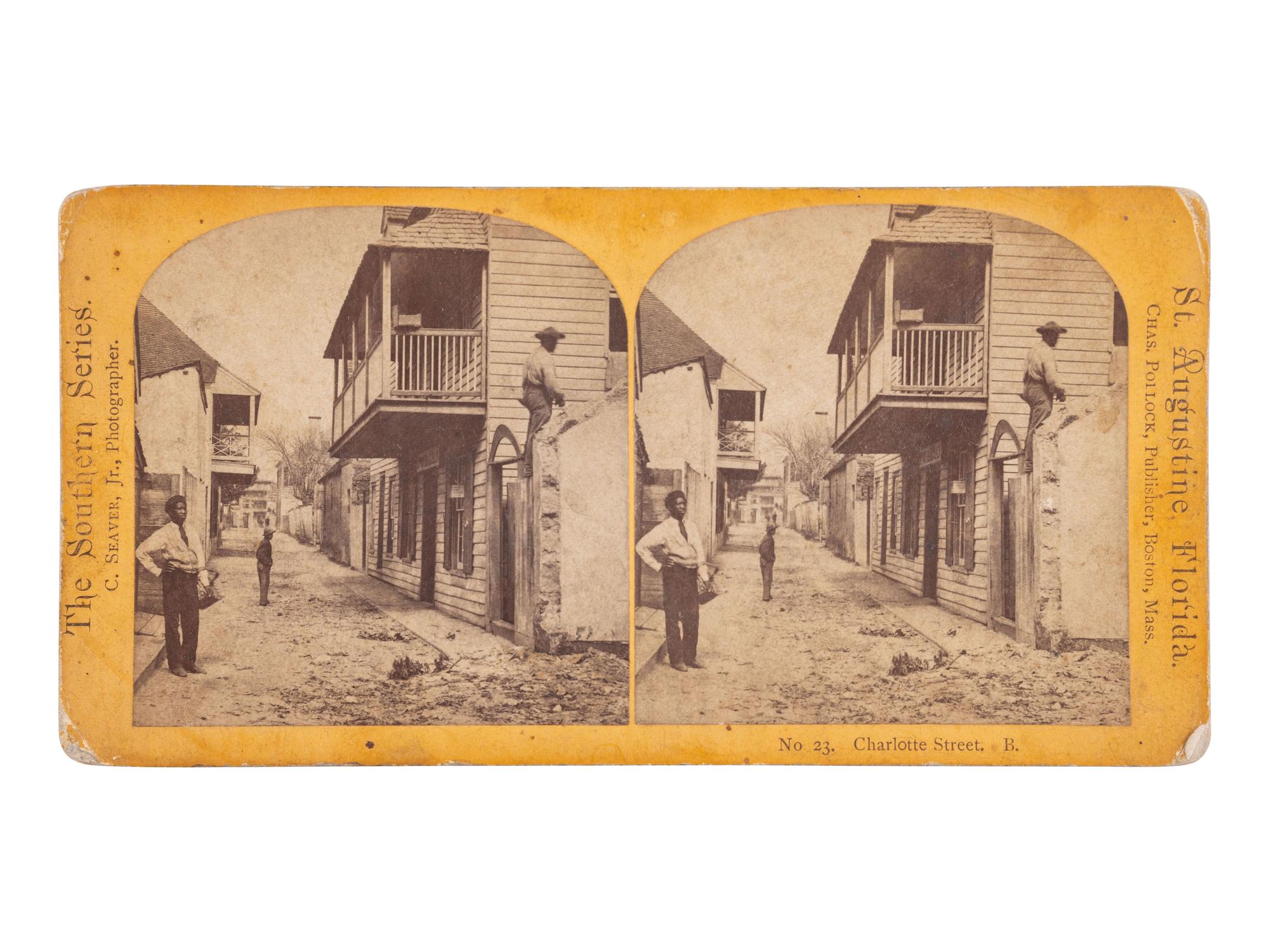 [AFRICAN AMERICANA]. 5 stereoviews, incl. examples with African American subjects.
