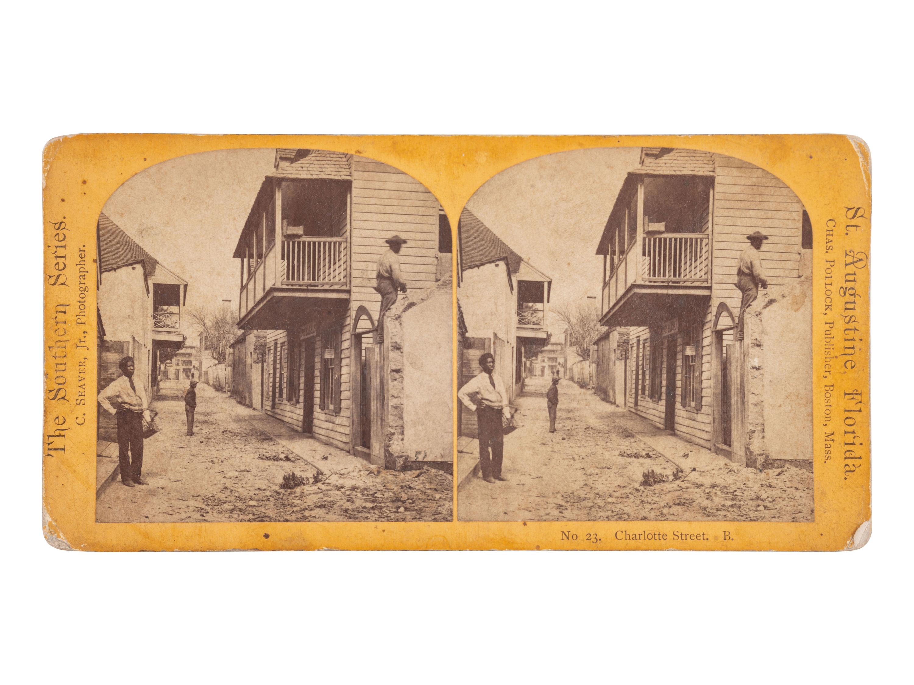 [AFRICAN AMERICANA]. 5 stereoviews, incl. examples with African American subjects.