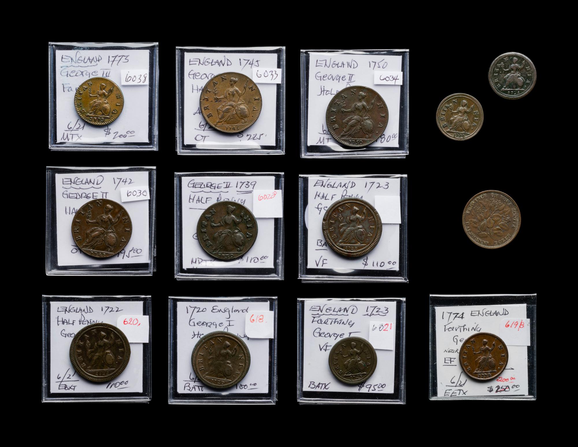 [GREAT BRITAIN] A Collection of Twelve Georgian Copper Coins