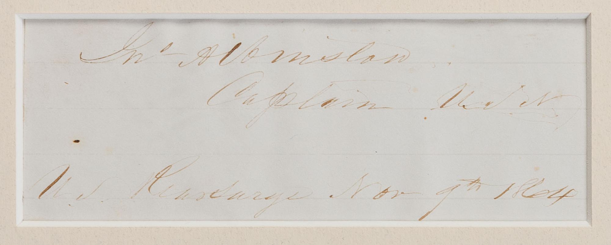 [CIVIL WAR - SPANISH AMERICAN WAR]. 9 autographs of Naval officers and generals, incl. ANDERSON.