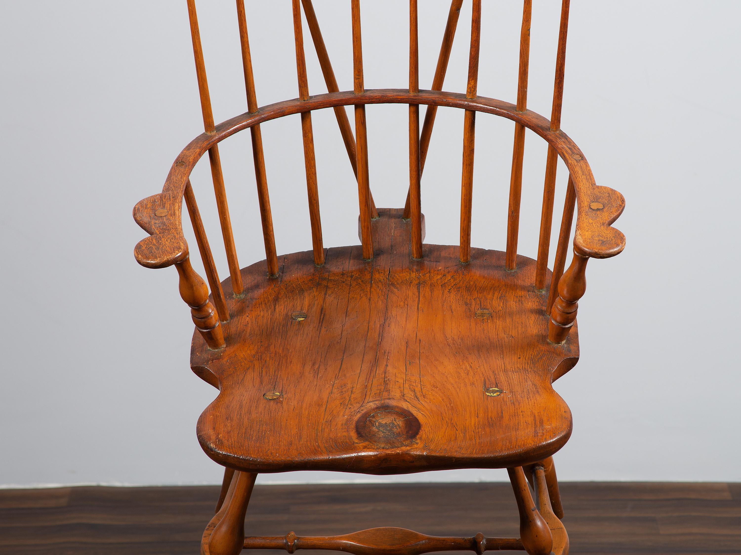 Three Compass Seat Windsor Armchairs