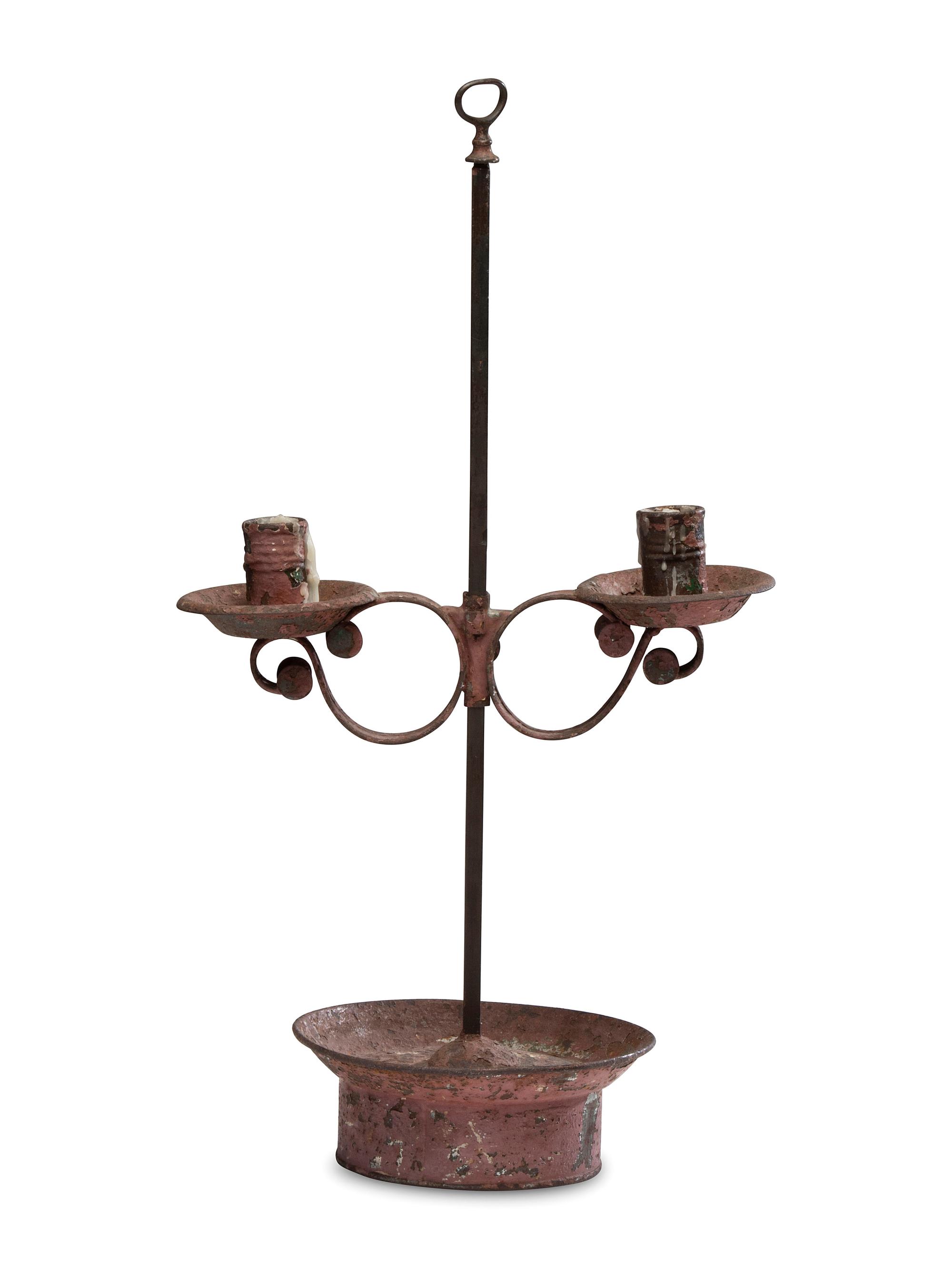 An American Tin Adjustable Candleholder