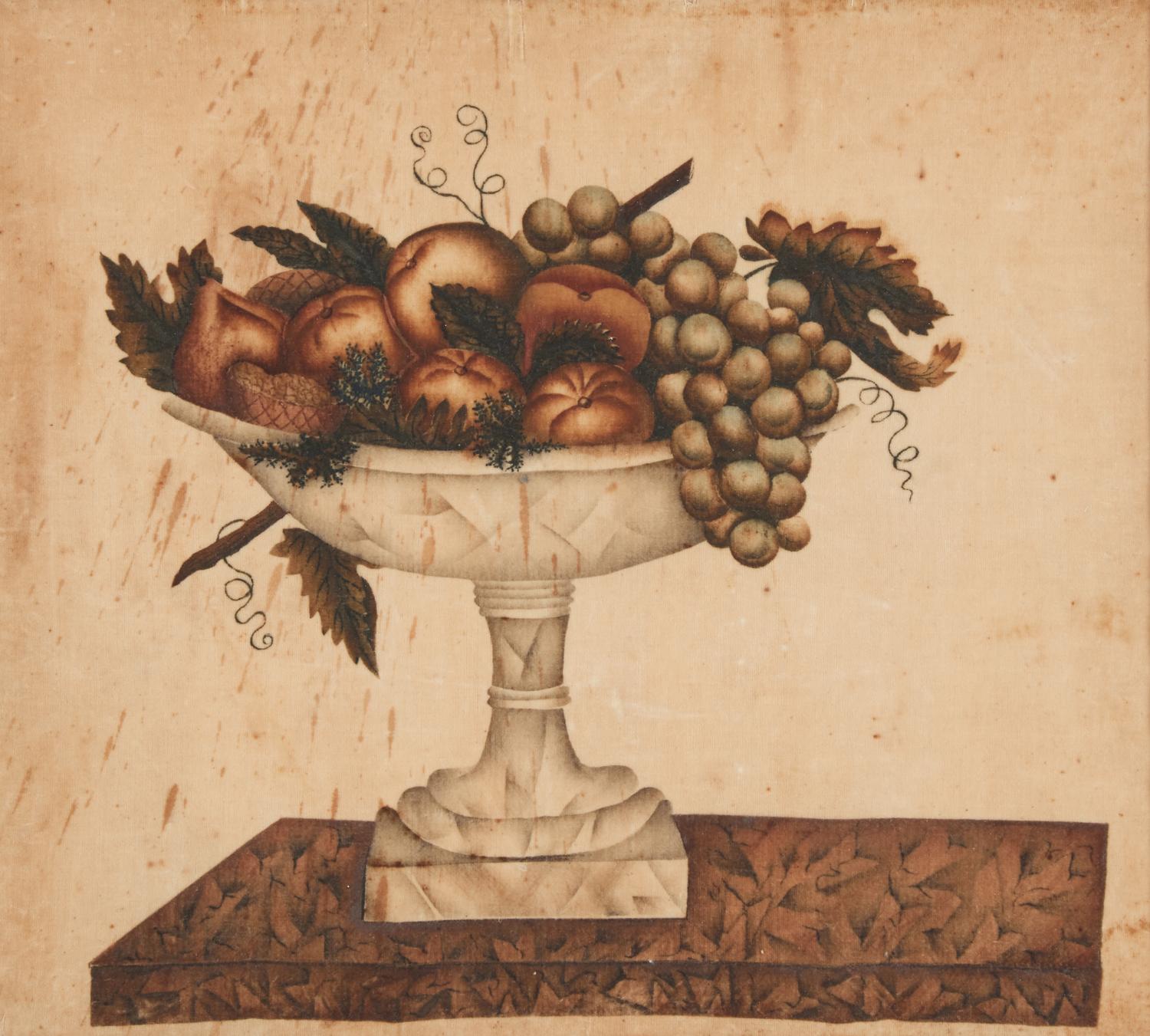 American School 19th Century, A Theorem: Footed Bowl with Fruit