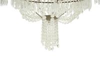 An Empire Style Beaded Glass Ten-Light Chandelier