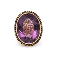 AMETHYST AND ENAMEL RING