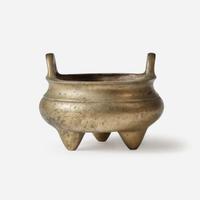 A Chinese Bronze Tripod Censer 三足铜香炉一件 Four-character Xuande mark but later ????? ????