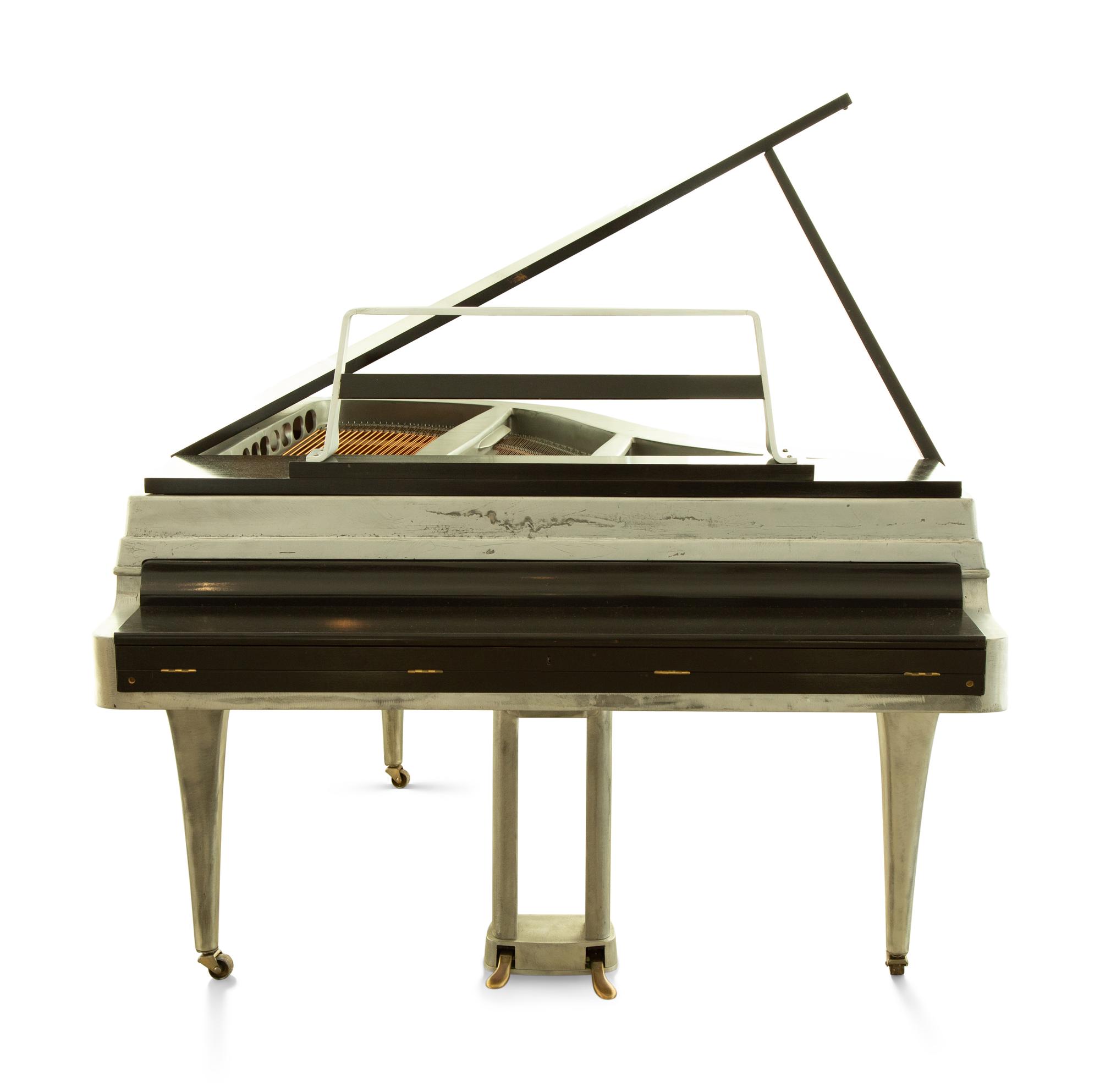 An Aluminum Cast Art Deco Style Grand Piano by Rippen — 1965, NETHERLANDS