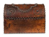 A Leather-Clad and Nailhead-Decorated Box