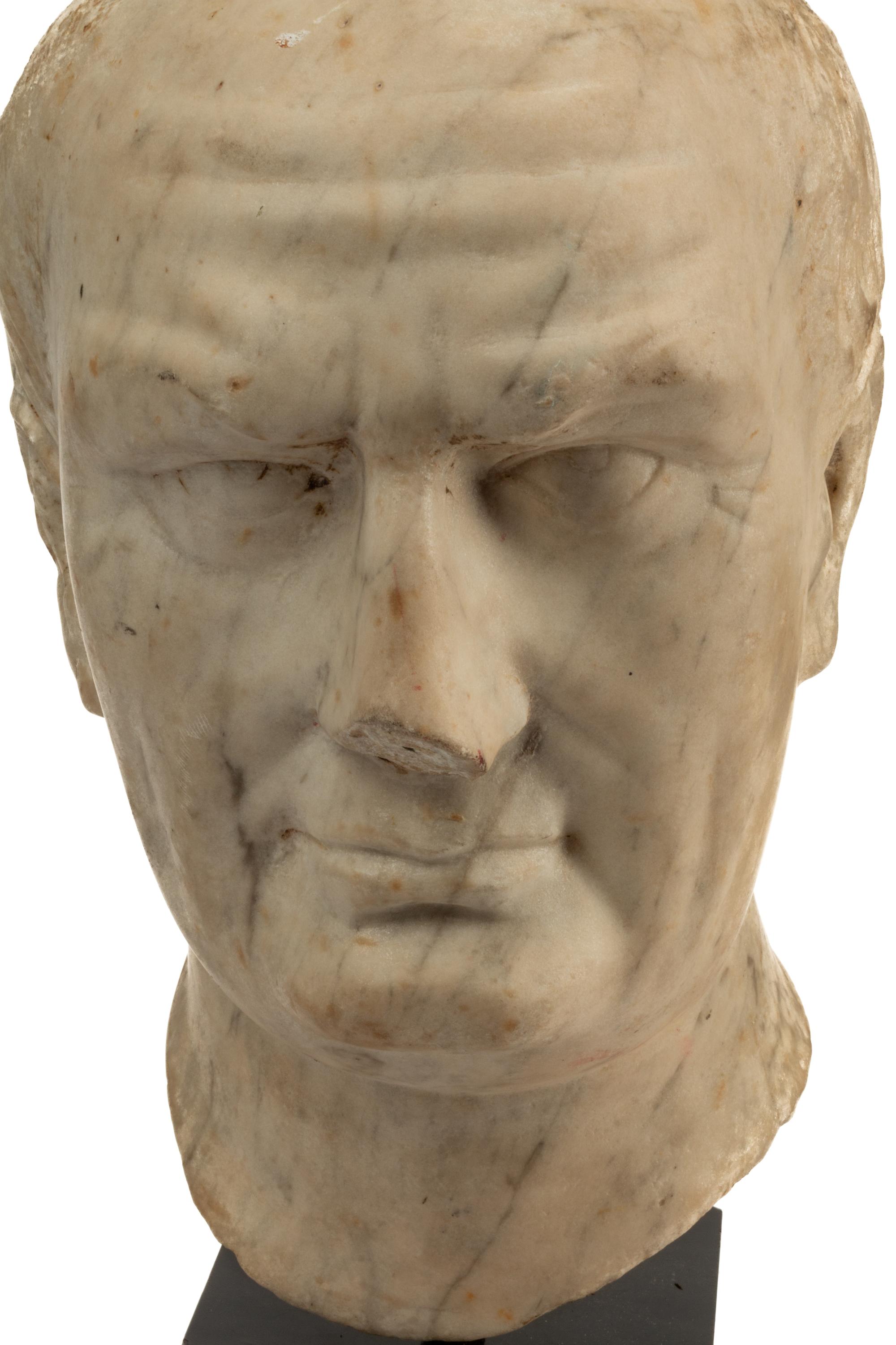 A Continental Marble Head of a Man