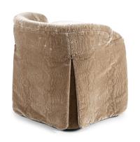 A Brusic Rose Velvet Upholstered Dressing Table Chair