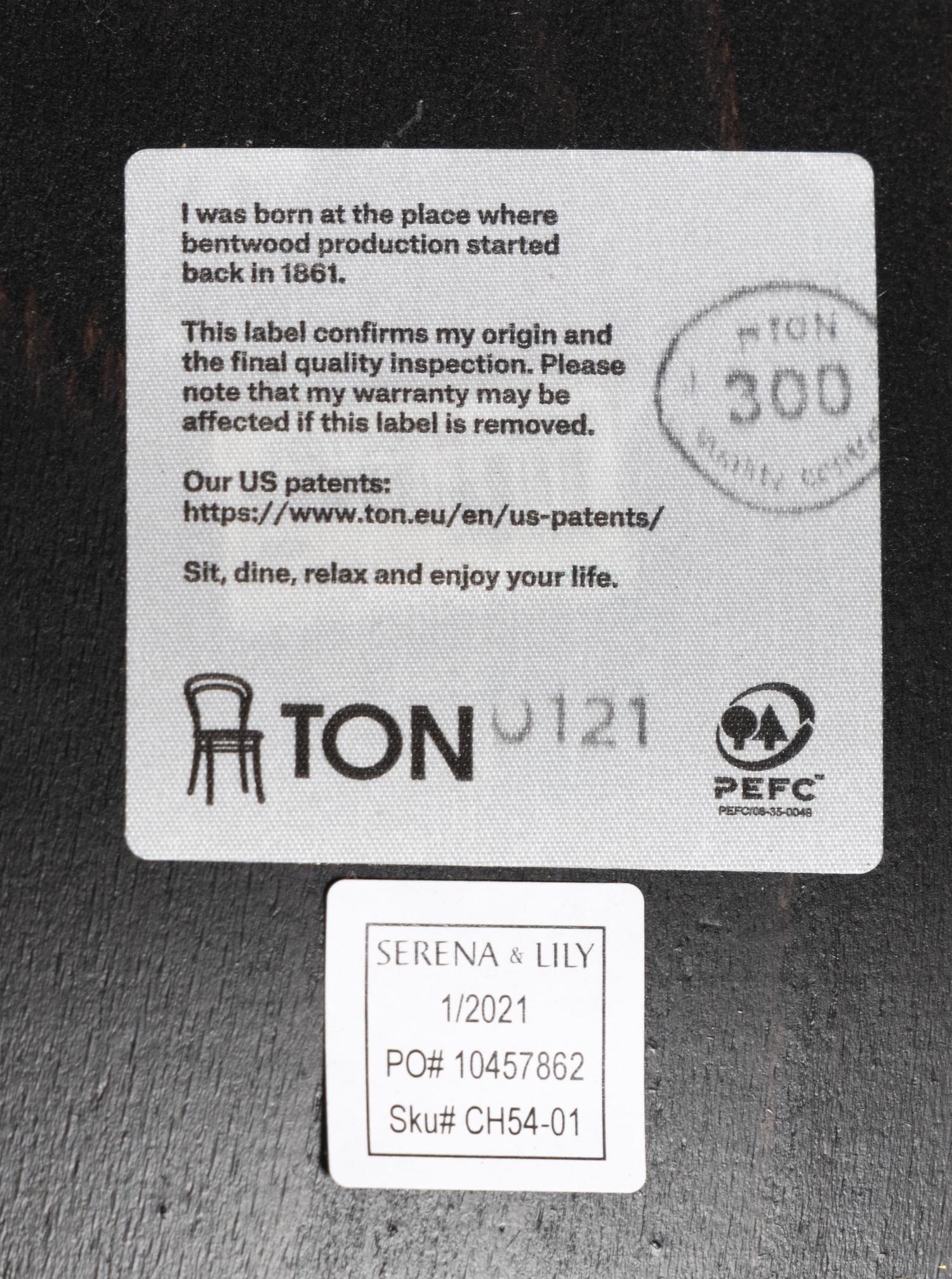 A Pair of Ton Ironica Side Chairs