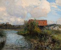 A Cottage on the River Bank