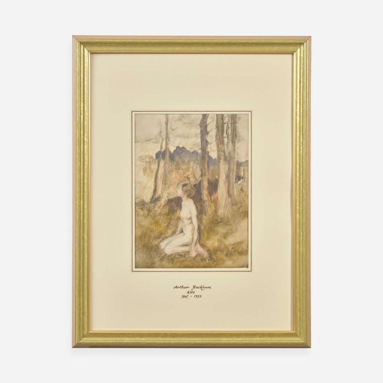 [Children's & Illustrated] [Rackham, Arthur] Female Nude in a Wooded Landscape