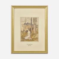 [Children's & Illustrated] [Rackham, Arthur] Female Nude in a Wooded Landscape