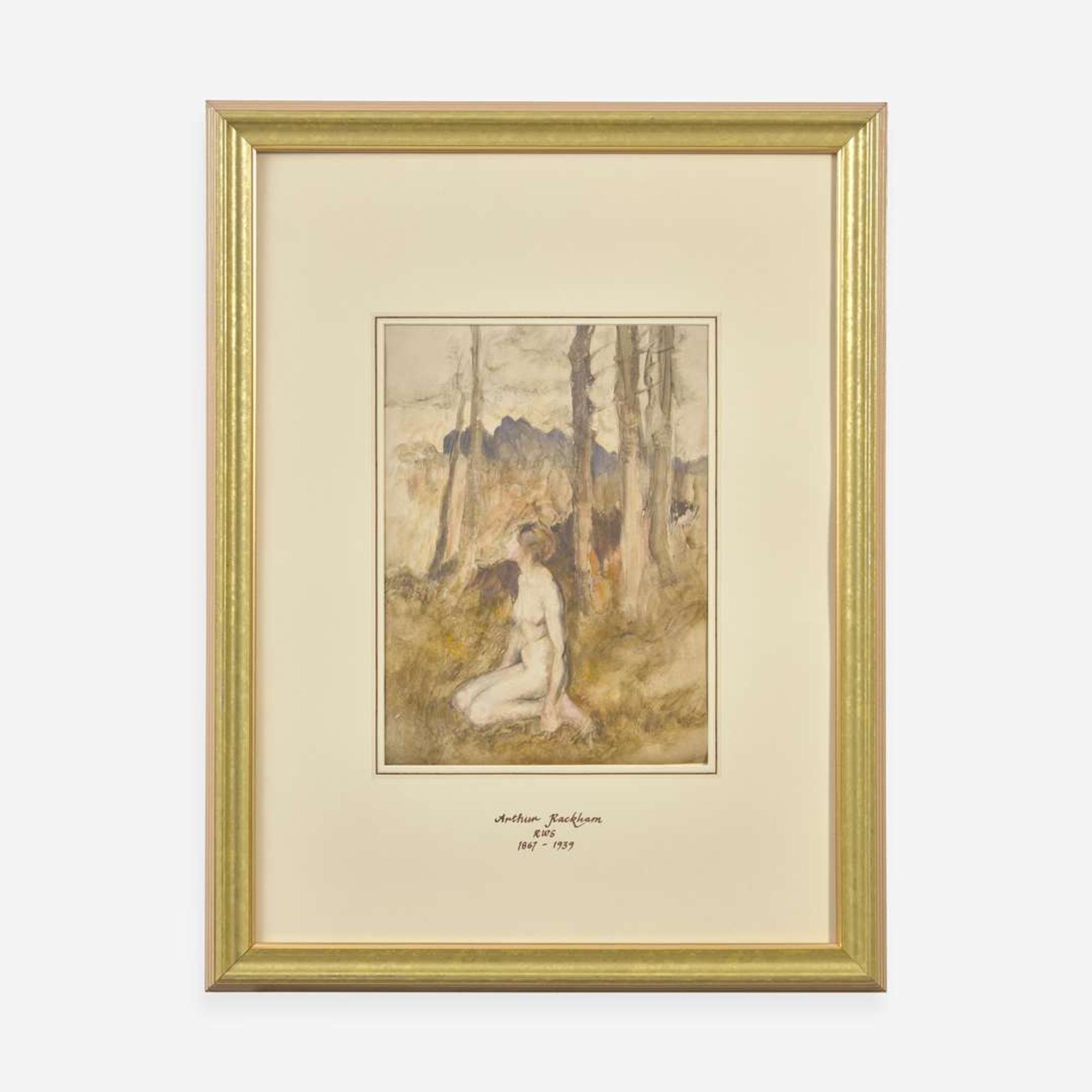 [Children's & Illustrated] [Rackham, Arthur] Female Nude in a Wooded Landscape