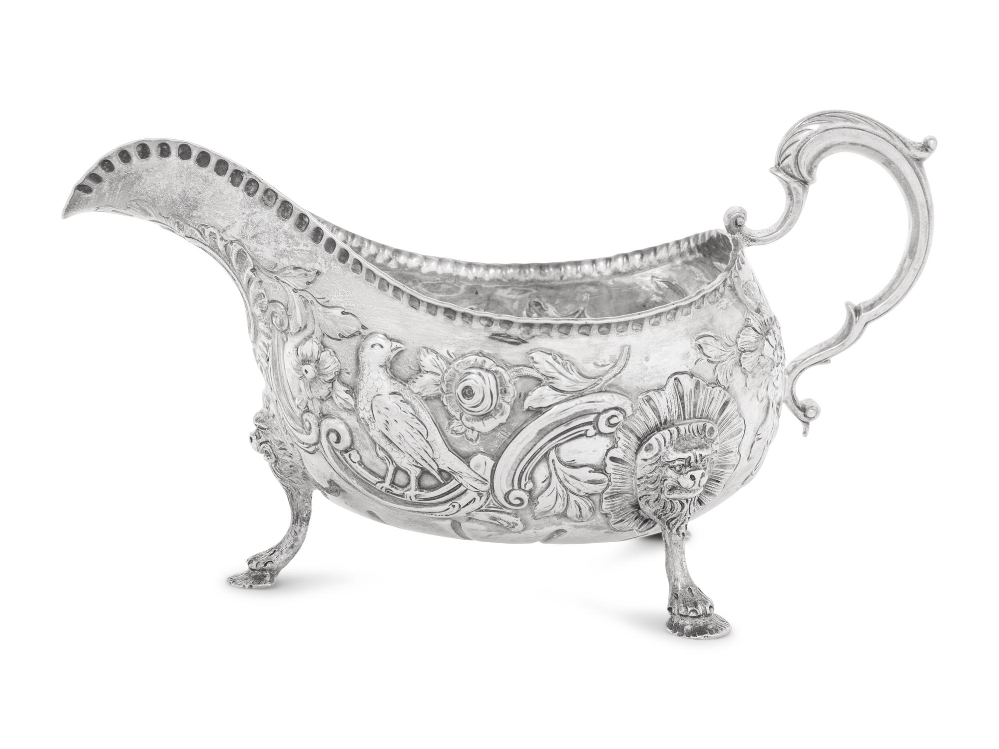 An Irish Georgian Silver Sauce Boat