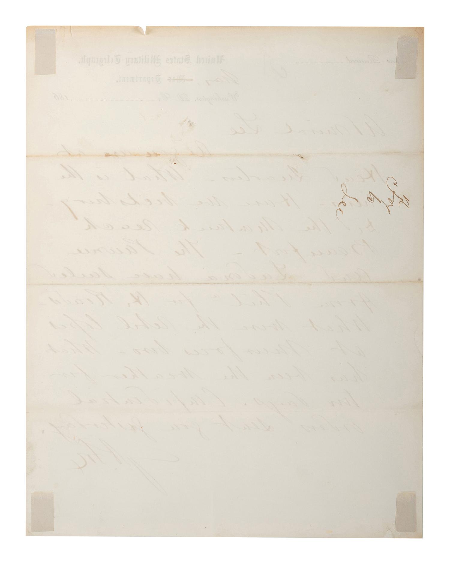 [CIVIL WAR - US NAVY]. LEE, Samuel Phillips (1812-1897). A group of 7 documents related to Rear Admiral Samuel P. Lee, incl. Vicksburg content and preparations for the Battle of Nashville.