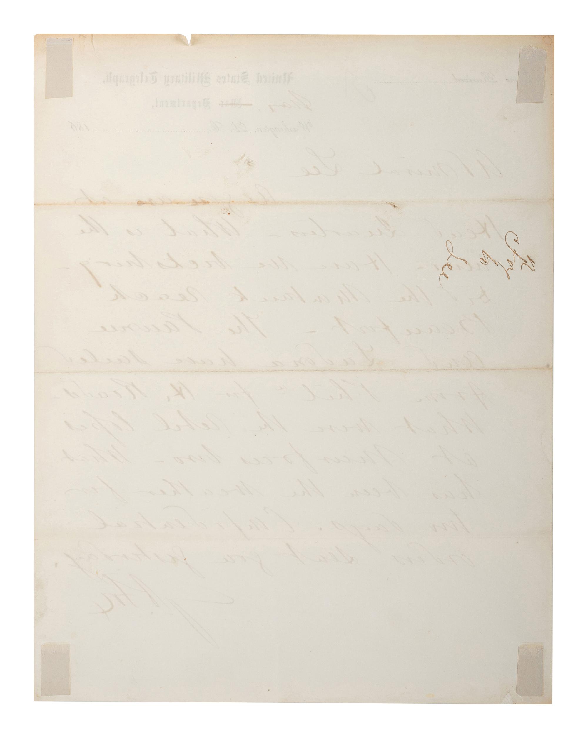 [CIVIL WAR - US NAVY]. LEE, Samuel Phillips (1812-1897). A group of 7 documents related to Rear Admiral Samuel P. Lee, incl. Vicksburg content and preparations for the Battle of Nashville.