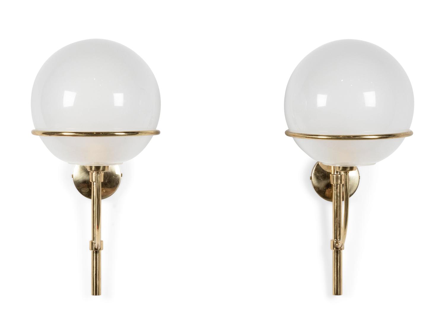 Pair of Globe Wall Sconces
