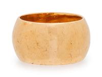 A 14 Karat Yellow Gold Band,