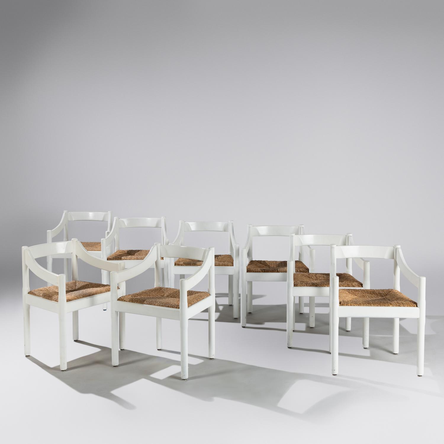 Set of 8 Carimate dining chairs Italy, c. 1980