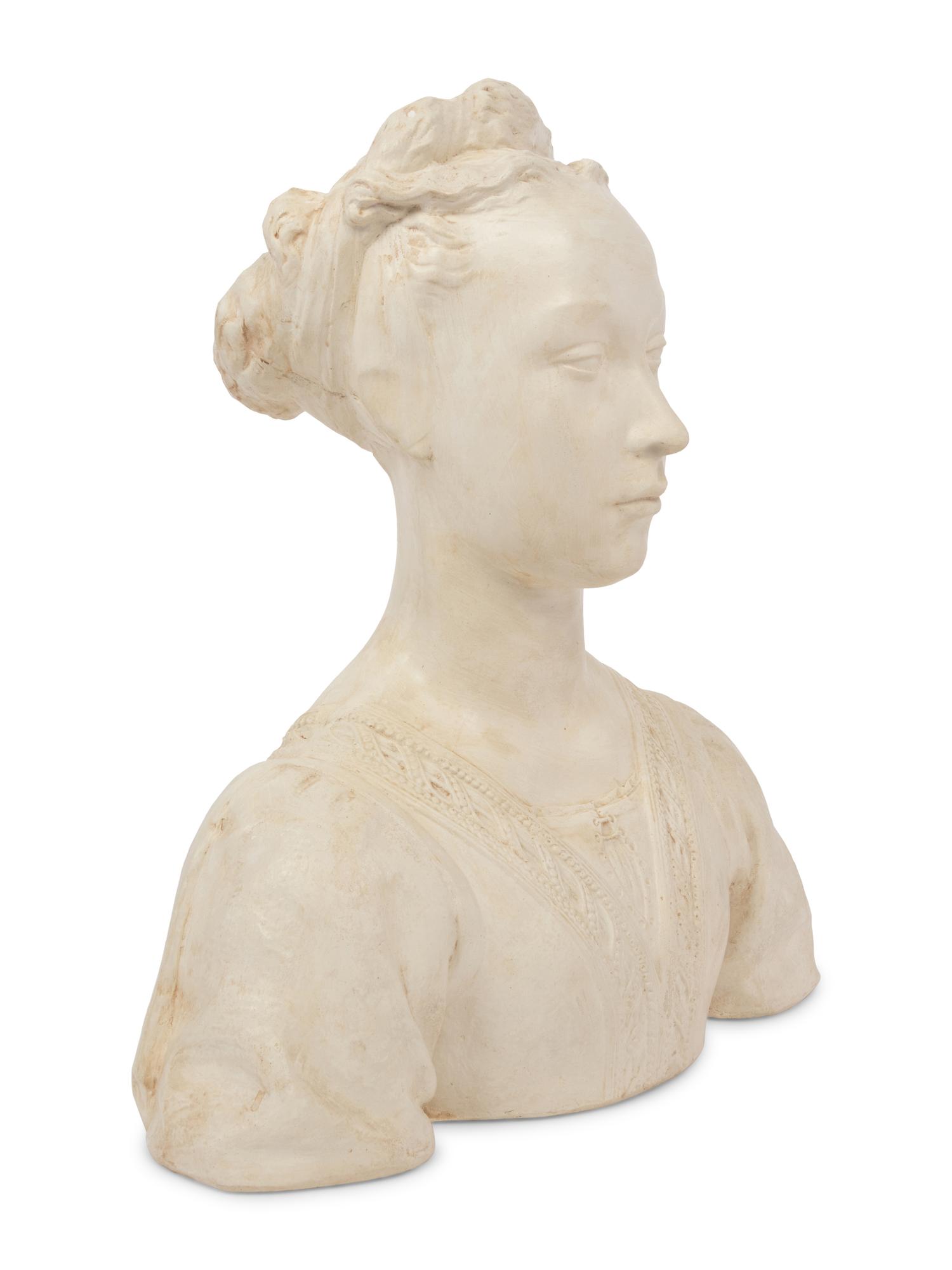 An Italian Painted Plaster Bust