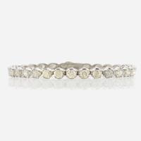 A diamond and white gold bracelet