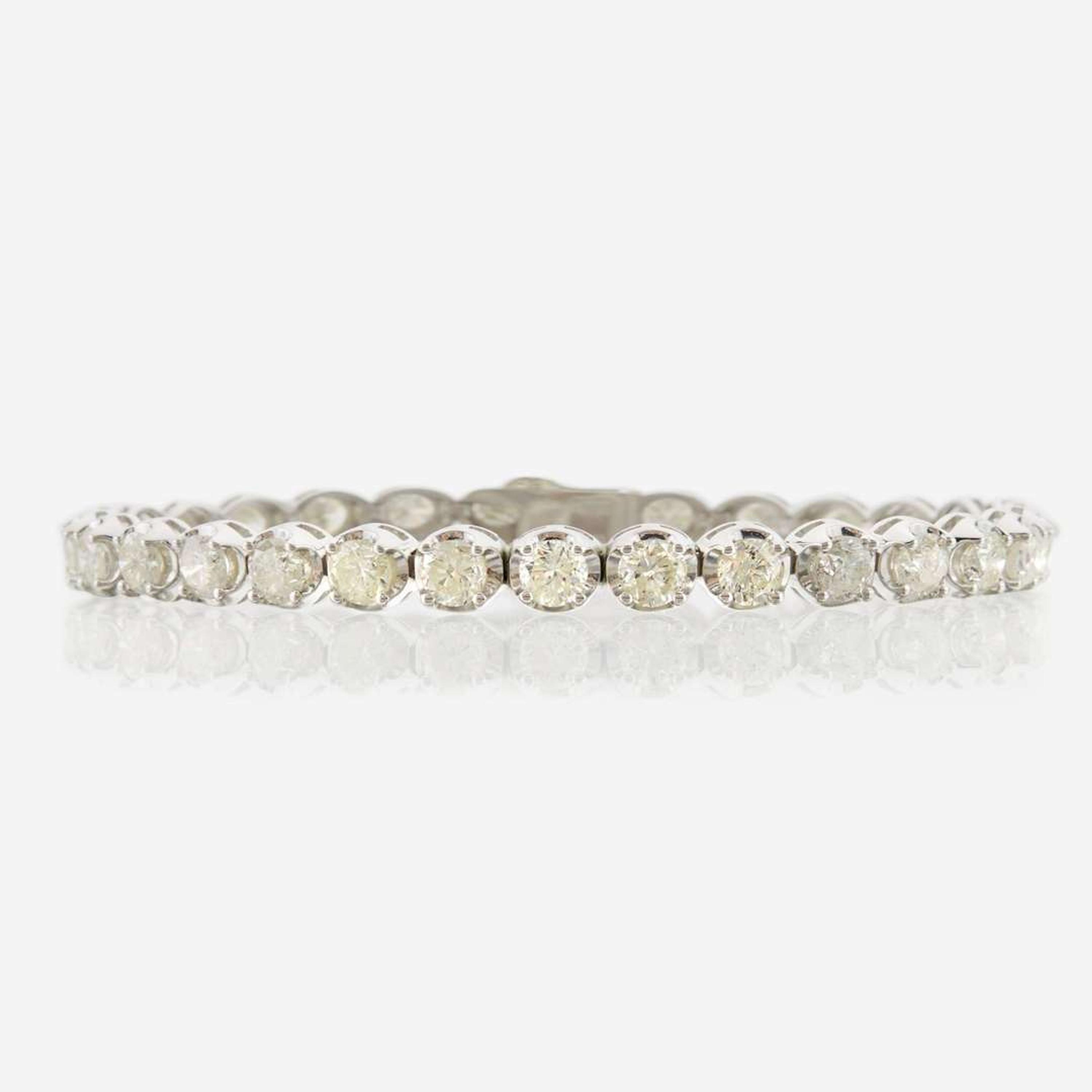 A diamond and white gold bracelet