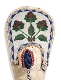 Plateau Child's Beaded Hide Cradleboard