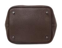 An Hermes Cafe Taurillon Clemence Picotin Lock MM Handbag, 9" x 8.5" x 7".