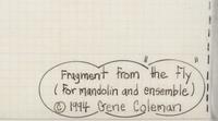 Fragment from "The Fly" for Mandolin and Ensemble