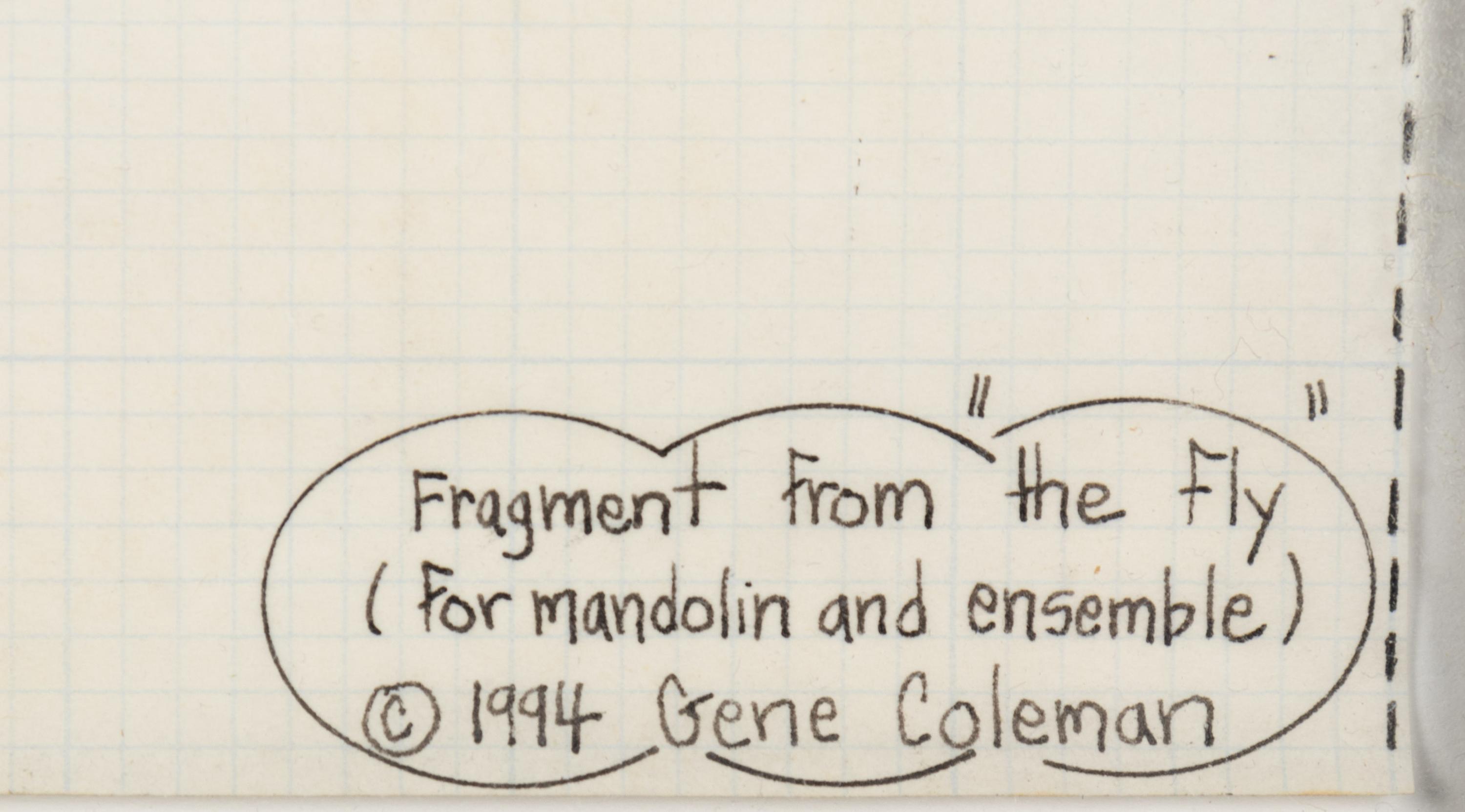 Fragment from "The Fly" for Mandolin and Ensemble