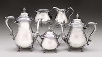 Five piece sterling silver coffee and tea service 19th/20th century
