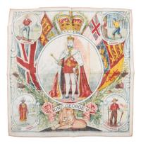 [ROYALTY]. A group of handkerchiefs, ceramics, and other ephemera from Queen VICTORIA, King GEORGE V, and King EDWARD VIII comprising: