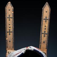 Cheyenne Child's Beaded Buffalo Hide Cradle