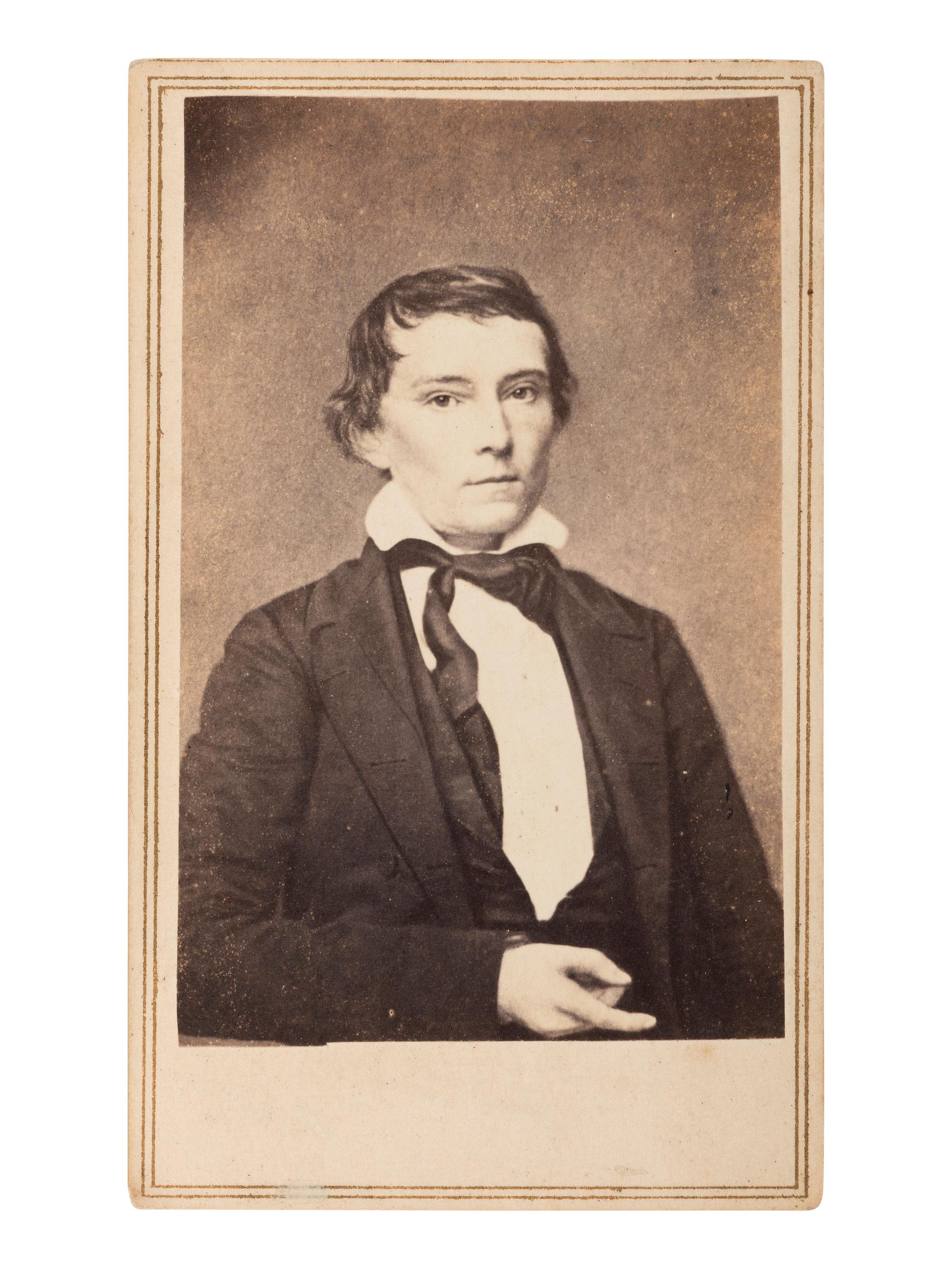 [DAVIS, Jefferson (1808-1889)]. 3 CDVs of Jefferson DAVIS, Varina DAVIS, and Alexander H. Stephens.