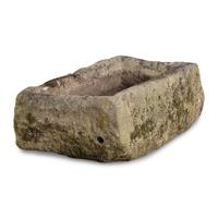 An English Carved Limestone Garden Trough