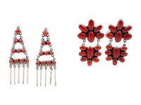 Navajo, Zuni, and Mixtec Coral Jewelry