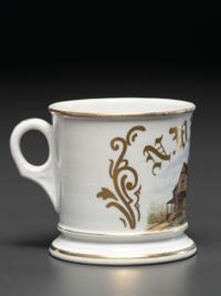 A Carpenter or Homebuilder's Porcelain Occupational Shaving Mug