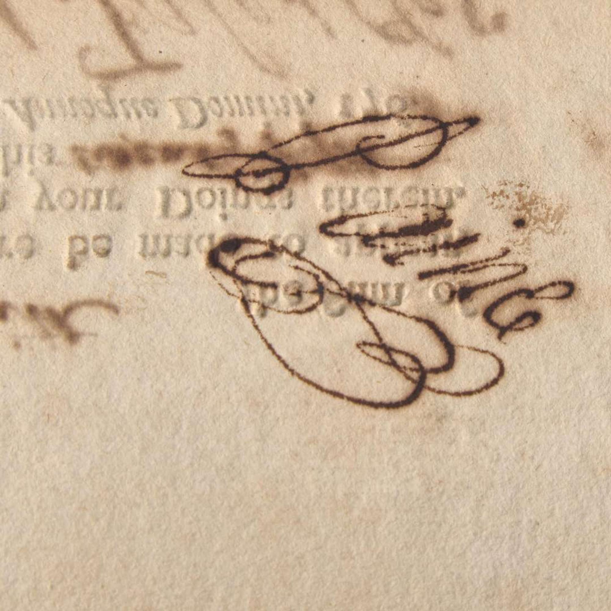 [Declaration of Independence] [Massachusetts] Paine, Robert Treat Partially-Printed Document, signed